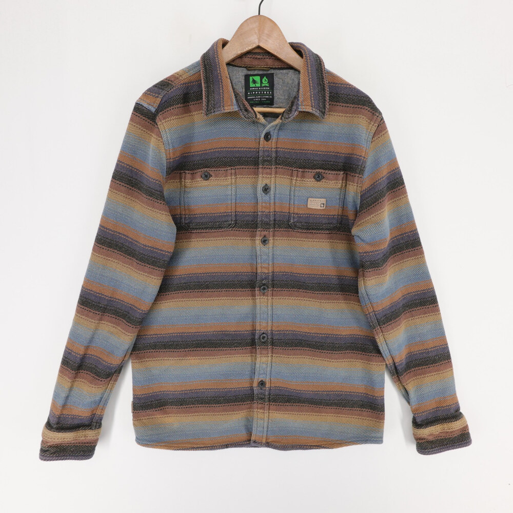 HippyTree Shirt Mens XL Multicolor Striped Long Sleeve Button Down Blanket